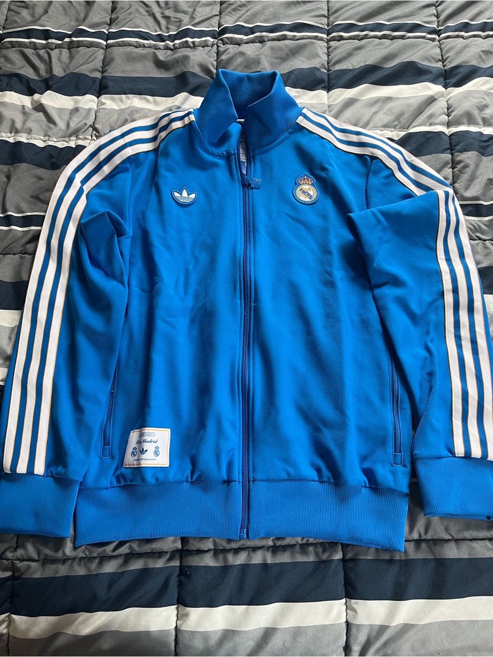 adidas Blue Real Madrid Track Jacket Zip-Up